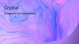  Presentation with abstract watercolor - Colorful presentation enhanced with artistic watercolor splash effect - abstract colored marble background stains backdrop and a light blue colored foreground