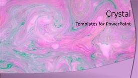  Presentation with abstract teal color - Cool new presentation design with artistic watercolor splash effect - abstract colored marble background stains backdrop and a lavender colored foreground