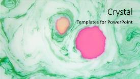  Presentation with green marble - Presentation theme enhanced with artistic watercolor splash effect - abstract green marble background stains background and a soft green colored foreground