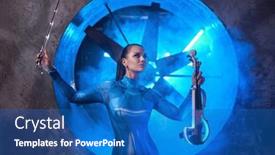 Presentation with performer - PPT layouts consisting of artistic-woman-performer-playing-violin background and a  colored foreground