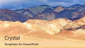  Presentation with death - Audience pleasing theme consisting of artist's drive death valley backdrop and a yellow colored foreground