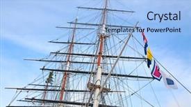  Presentation with old ship - Amazing PPT theme having artline - upwards view of the old backdrop and a light blue colored foreground