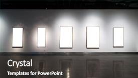  Presentation with museum - Amazing PPT theme having arts - empty gallerys in museum backdrop and a dark gray colored foreground