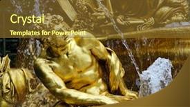  Presentation with versailles - Audience pleasing PPT layouts consisting of arts culture - fragment of fountain in park backdrop and a tawny brown colored foreground