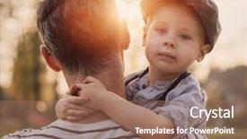  Presentation with fine art - Presentation design featuring arttourism - fine art image background and a coral colored foreground