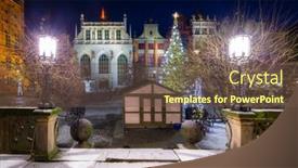  Presentation with court - PPT theme enhanced with artus-court-and-fountain background and a tawny brown colored foreground