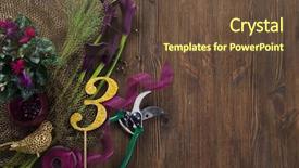  Presentation with calla lily - Beautiful slides featuring arum lillies - calla lily on wooden table backdrop and a tawny brown colored foreground