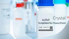  Presentation with laboratory chemical white - Slide set with as2se5-arsenic-pentaselenide-cas-1303 background and a sky blue colored foreground