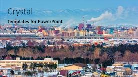  Presentation with hokkaido - Amazing slide deck having asahikawa-japan-twilight-winter-cityscape backdrop and a light blue colored foreground