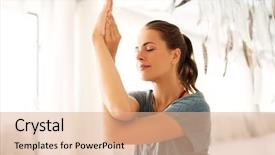  Presentation with spirituality - Audience pleasing presentation theme consisting of awana - mindfulness spirituality and healthy lifestyle backdrop and a coral colored foreground