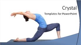  Presentation with surya - Amazing slide deck having asana anjaneyasana - low crescent lung backdrop and a white colored foreground