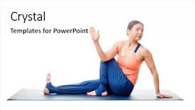  Presentation with spinal - Beautiful slide set featuring asana ardha matsyendrasana - half spinal backdrop and a white colored foreground