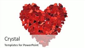  Presentation with loving hearts love heart candy - Audience pleasing PPT theme consisting of asbtract - confetti heart valentine love symbol backdrop and a  colored foreground