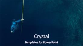  Presentation with free - Slides with ascend - free diver ascending along background and a black colored foreground