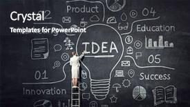  Presentation with great idea - Colorful slide deck enhanced with ascend - great idea for success achieving backdrop and a dark gray colored foreground