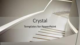  Presentation with light and people - Theme having ascend - light spiral staircase going down background and a light gray colored foreground