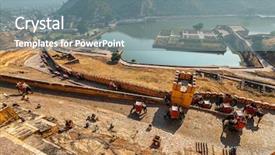  Presentation with india fort - Colorful slide deck enhanced with ascend to amer amber fort backdrop and a gray colored foreground