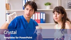  Presentation with sample - Audience pleasing slide deck consisting of ascendant - doctor getting saliva test sample backdrop and a ocean colored foreground