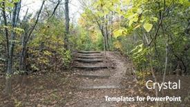  Presentation with railroad - Presentation featuring ascending-nature-reserve-path and a gray colored foreground