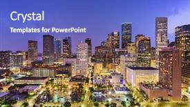  Presentation with houston - Theme having ascension - houston texas usa downtown city background and a teal colored foreground