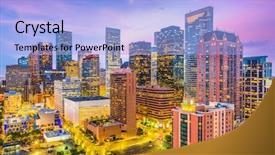  Presentation with houston - Theme consisting of ascension - houston texas usa downtown city background and a light blue colored foreground