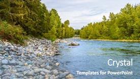  Presentation with british columbia canada - Amazing slide deck having ascent - beautiful mountain river backdrop and a light blue colored foreground