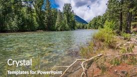  Presentation with arches national park - Slide set having ascent - mountain river in cascades national background and a violet colored foreground