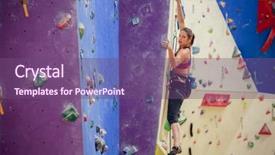  Presentation with purple wall - Cool new presentation design with ascent - photo of young athlete backdrop and a violet colored foreground