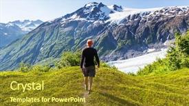  Presentation with alaska airplane - Theme featuring ascent to donoho peak alaska background and a tawny brown colored foreground