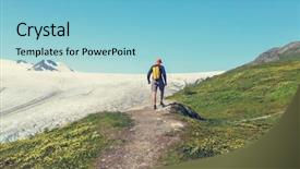  Presentation with alaska airplane - PPT theme enhanced with ascent to donoho peak alaska background and a  colored foreground