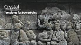  Presentation with culture indonesia candi borobudur - Slide deck with ascetic men and elephants stone background and a dark gray colored foreground