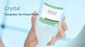  Presentation with antioxidant - Presentation theme having ascorbic-acid-vitamin-c background and a cool aqua colored foreground