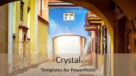  Presentation with parasite - Slide set featuring asett - little parasite home bridge background and a coral colored foreground