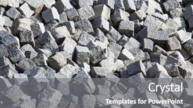  Presentation with pile - Amazing presentation design having asett - stone cubes natural pile backdrop and a gray colored foreground