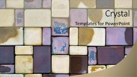  Presentation with paving - Slide deck featuring asett - stone paving texture abstract structured background and a soft green colored foreground