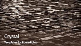  Presentation with stone - Beautiful PPT theme featuring asett - stone sett backdrop and a tawny brown colored foreground