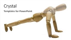  Presentation with wooden - Presentation theme enhanced with asexuals - wooden business of persons is background and a  colored foreground