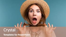  Presentation with girl scouts explorer summer - PPT theme consisting of asfixia - portrait of a young crazy background and a  colored foreground