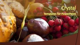  Presentation with still life crucifixion table - Beautiful slide deck featuring ash gourd - autumn still life studio shot backdrop and a tawny brown colored foreground