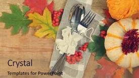  Presentation with ash gourd - Audience pleasing presentation theme consisting of ash gourd - orange pumpkins on wooden table backdrop and a coral colored foreground