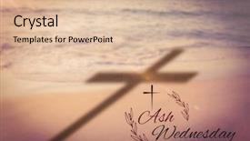  Presentation with ash wednesday - Slides consisting of ash wednesday - easter message against beach background and a lemonade colored foreground