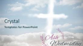 Presentation with ash cross - Cool new PPT layouts with ash wednesday - easter message against cross shape backdrop and a sky blue colored foreground