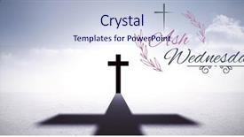  Presentation with ash wednesday - Slide set consisting of ash wednesday - easter message against crucifix background and a  colored foreground