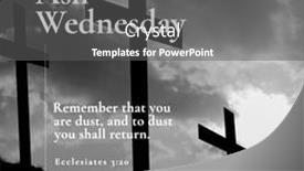  Presentation with ash wednesday - PPT theme featuring ash-wednesday-remember background and a dark gray colored foreground