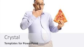  Presentation with pizza - Theme consisting of ashamed-mature-man background and a white colored foreground
