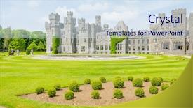  Presentation with ireland - Theme enhanced with ashford castle in ireland background and a sky blue colored foreground