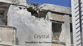  Presentation with gaza - Audience pleasing theme consisting of ashkelon-israel-january-10-2009 backdrop and a light gray colored foreground