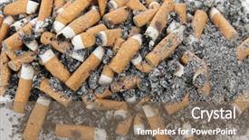  Presentation with 3d abstract architecture white - Presentation theme consisting of ashtray and butts sigarette background and a violet colored foreground