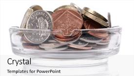  Presentation with smoking ashtray - Cool new slide set with ashtray filled with british currency backdrop and a white colored foreground