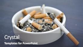  Presentation with cigarette - Slide set enhanced with word massage in front background and a gray colored foreground